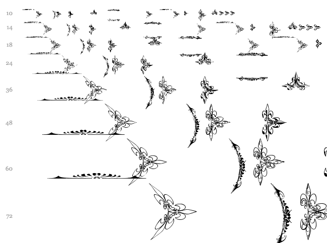 Eutemia Ornaments font waterfall